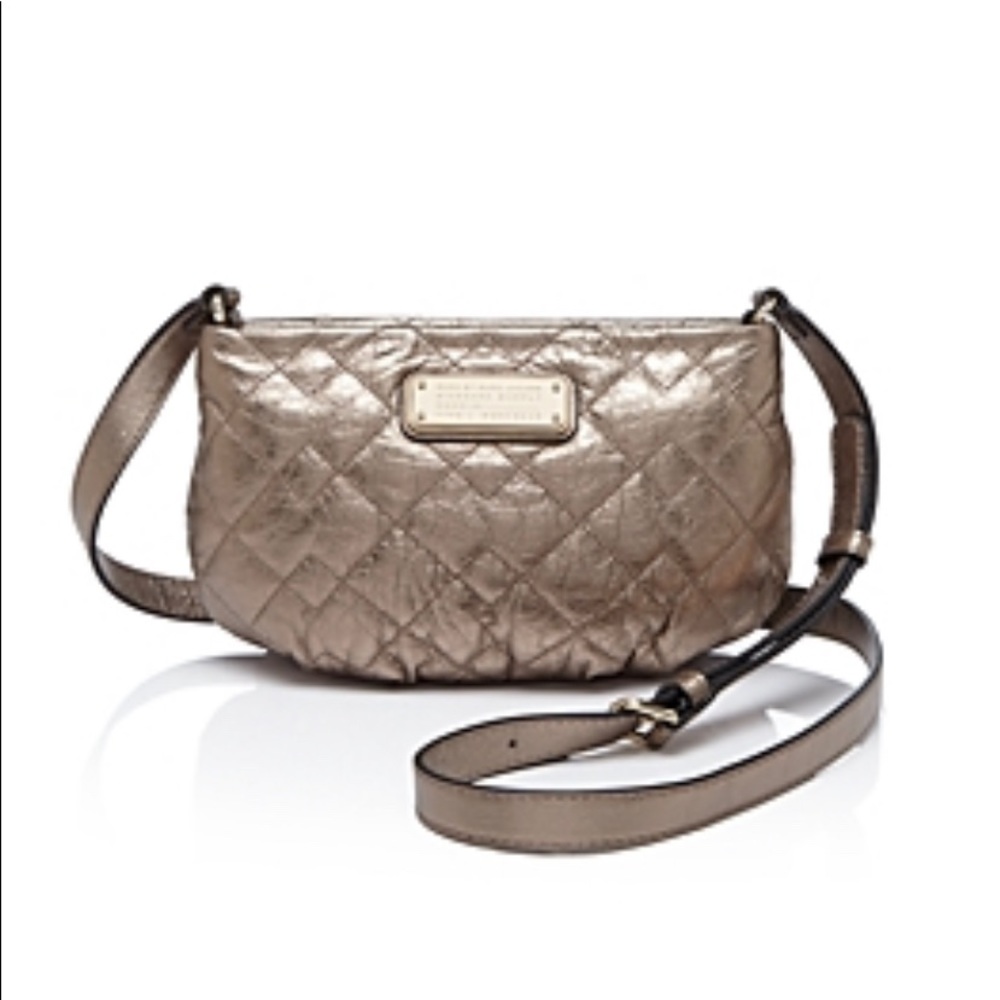 Authentic Marc by Marc Jacobs metallic quilted crossbody bag